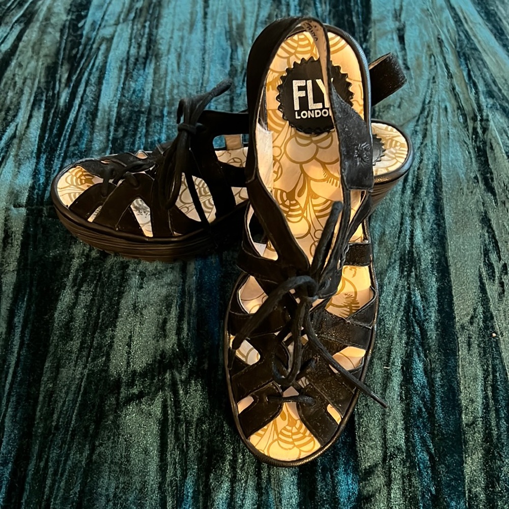 Fly London Lace Up Wedges